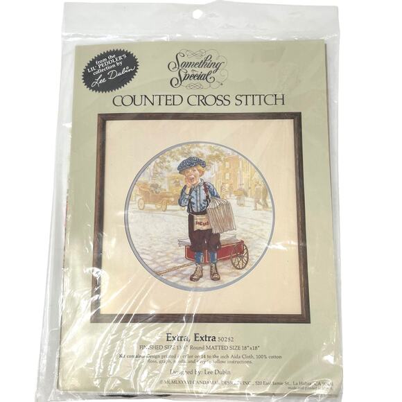 Something Special Counted Cross Stitch Kit “Extra,Extra”#50282 Vintage 1986 NEW - Picture 10 of 12